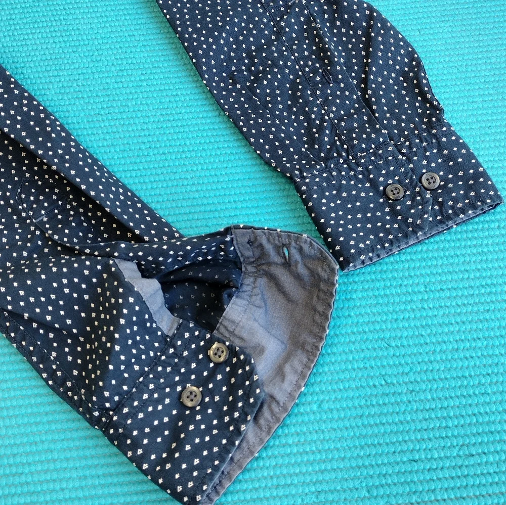 Banana Republic Men's Grant Fit Shirt Navy Size L